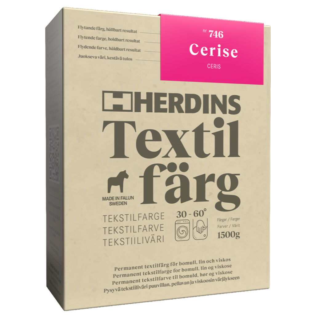 Herdins Textilfärg produktbild i nyansen Cerise