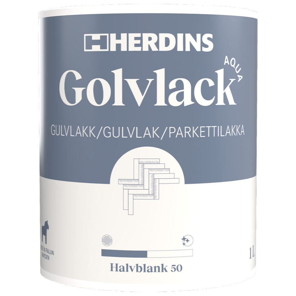 Herdins Golvlack Halvblank 1L Produktbild