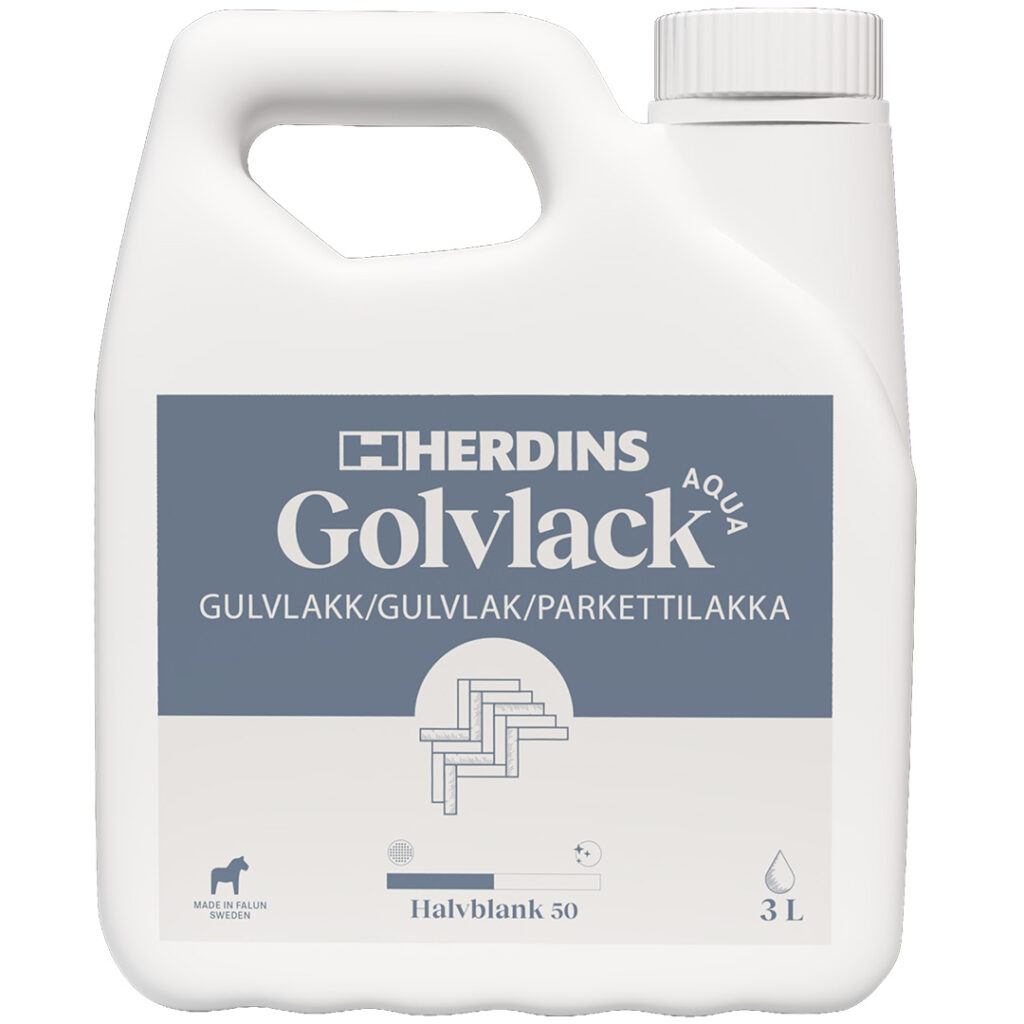 Herdins Golvlack Halvblank 3L produktbild