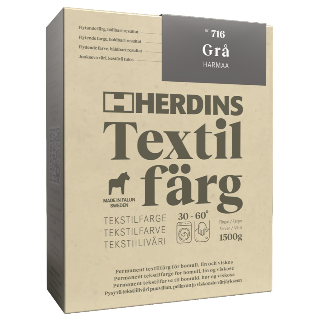 Herdins Textilfärg produktbild i nyansen Grå