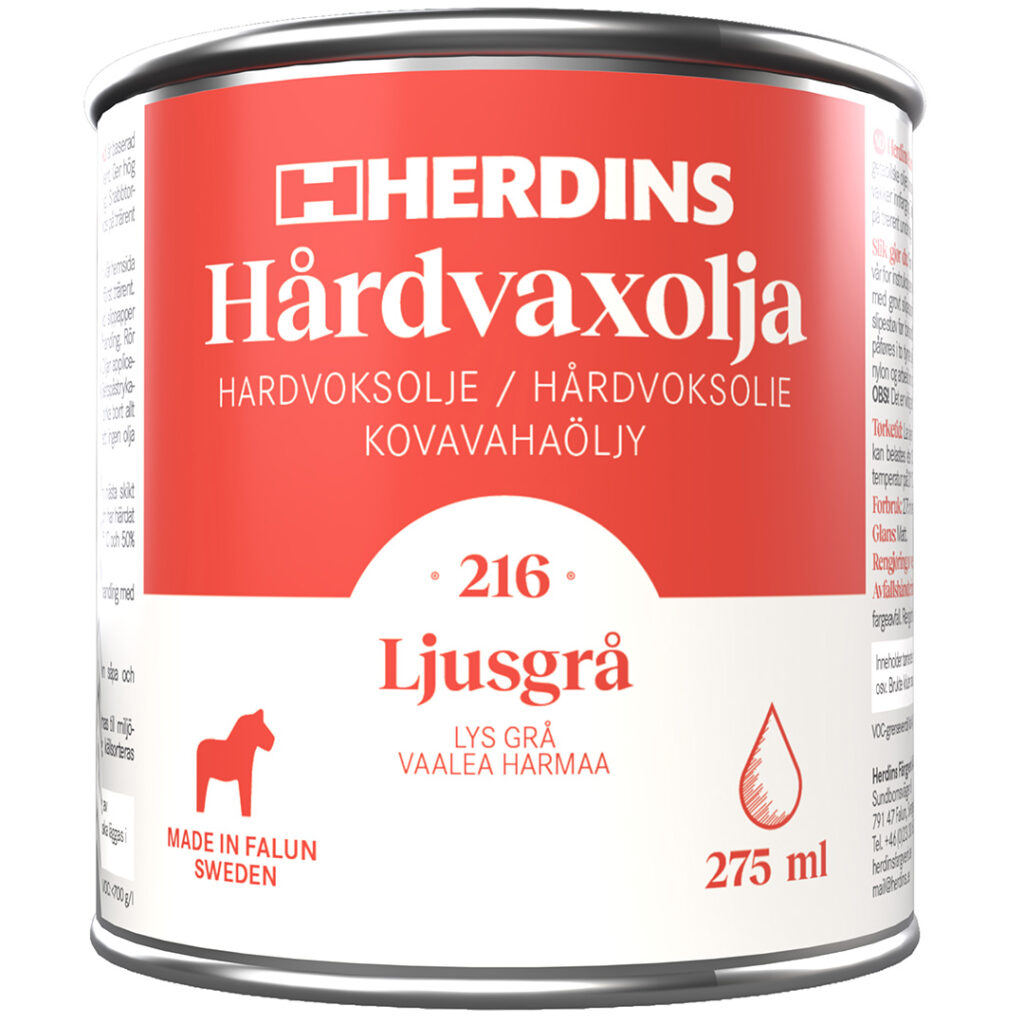 Herdins Hårdvaxolja Ljusgrå 275ml produktbild