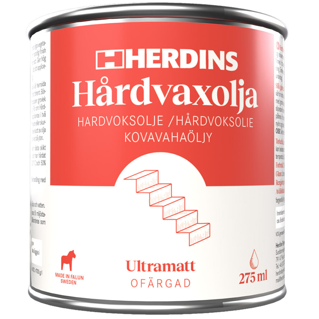 Herdins Hårdvaxolja natur ultramatt 275ml produktbild