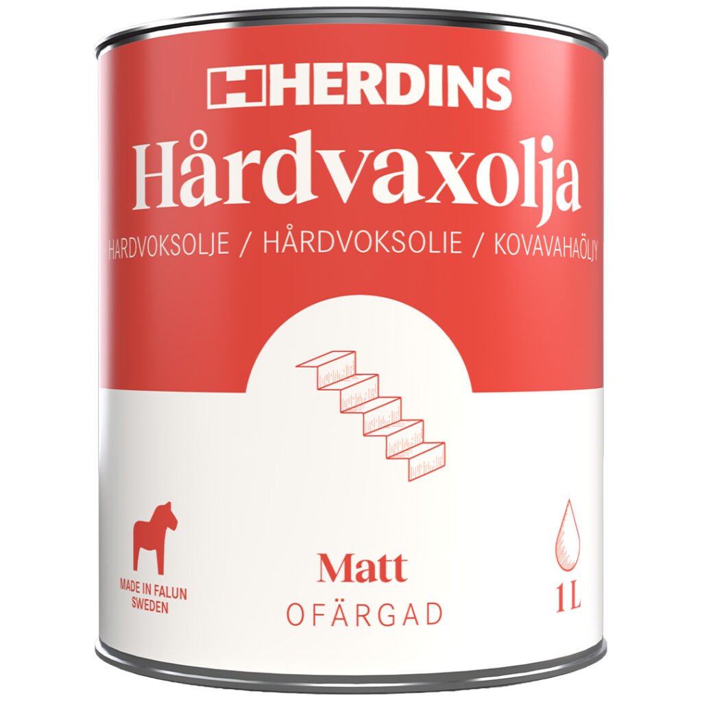 Herdins Hårdvaxolja natur matt 1L produktbild