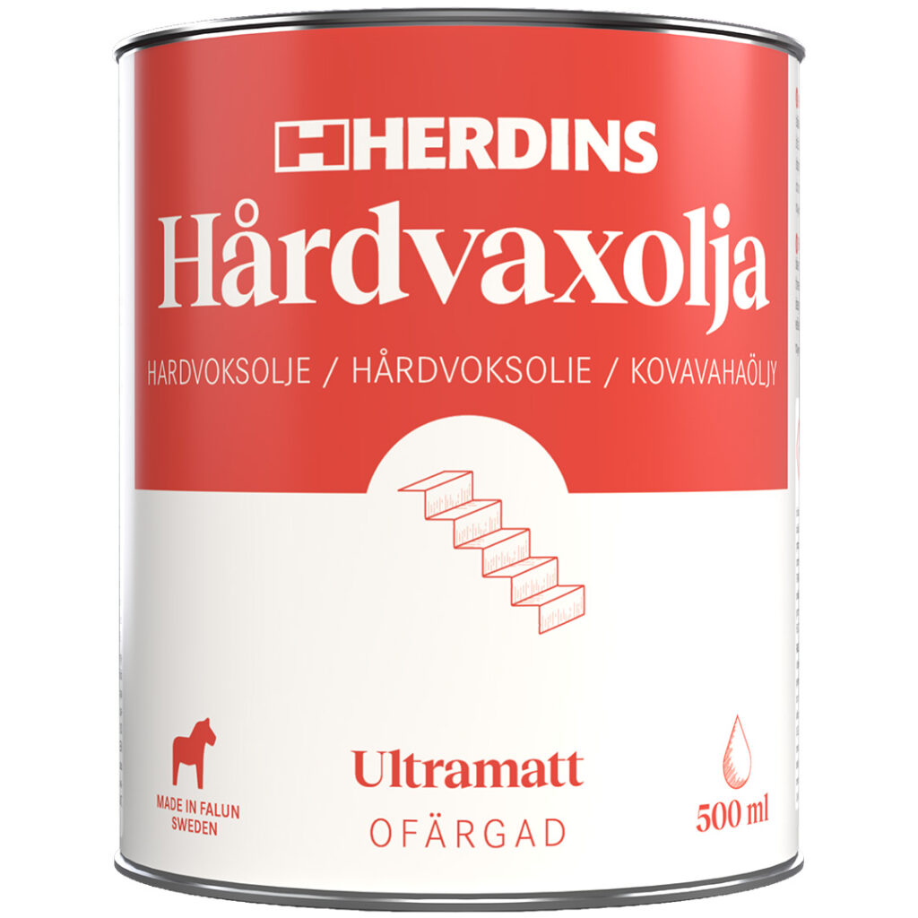 Herdins Hårdvaxolja natur ultramatt 500ml produktbild