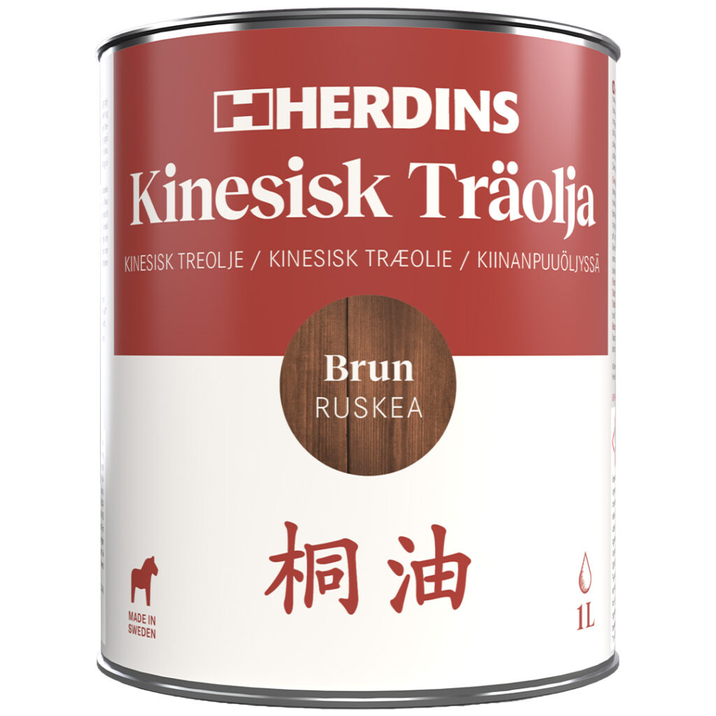 Herdins Kinesisk Träolja Pigmenterad Brun 1L produktbild
