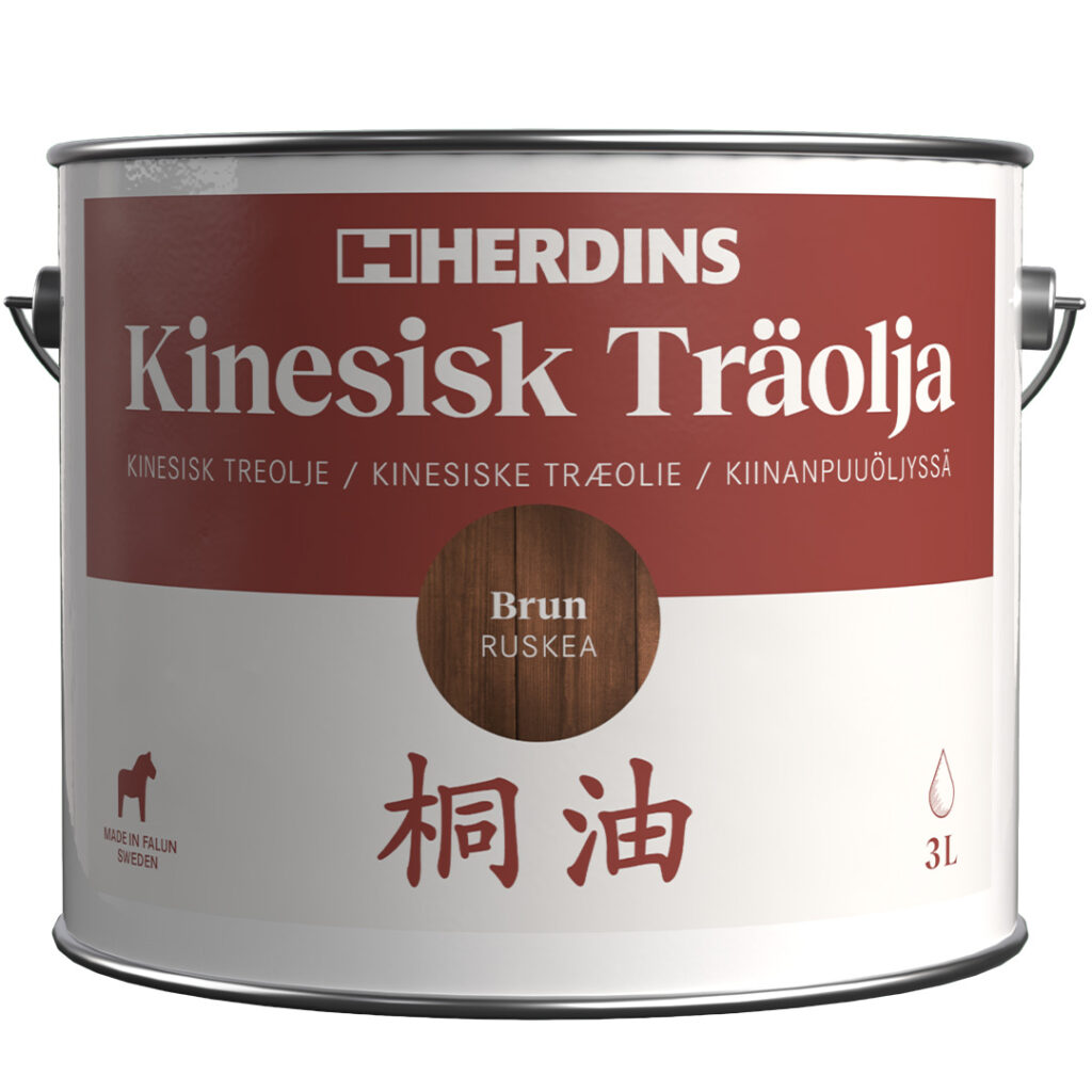Herdins Kinesisk Träolja Pigmenterad Brun 3L produktbild