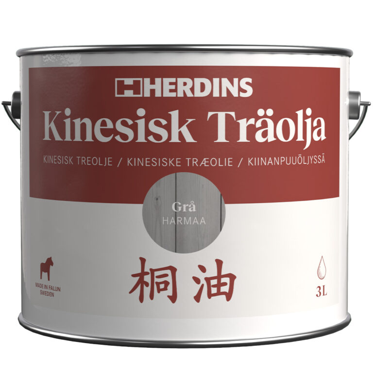 Herdins Kinesisk Träolja Pigmenterad Grå 3L produktbild