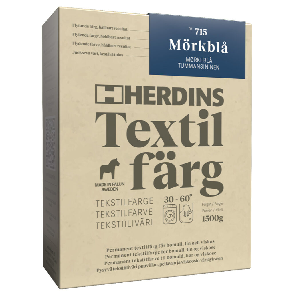 Herdins Textilfärg produktbild i nyansen Mörkblå