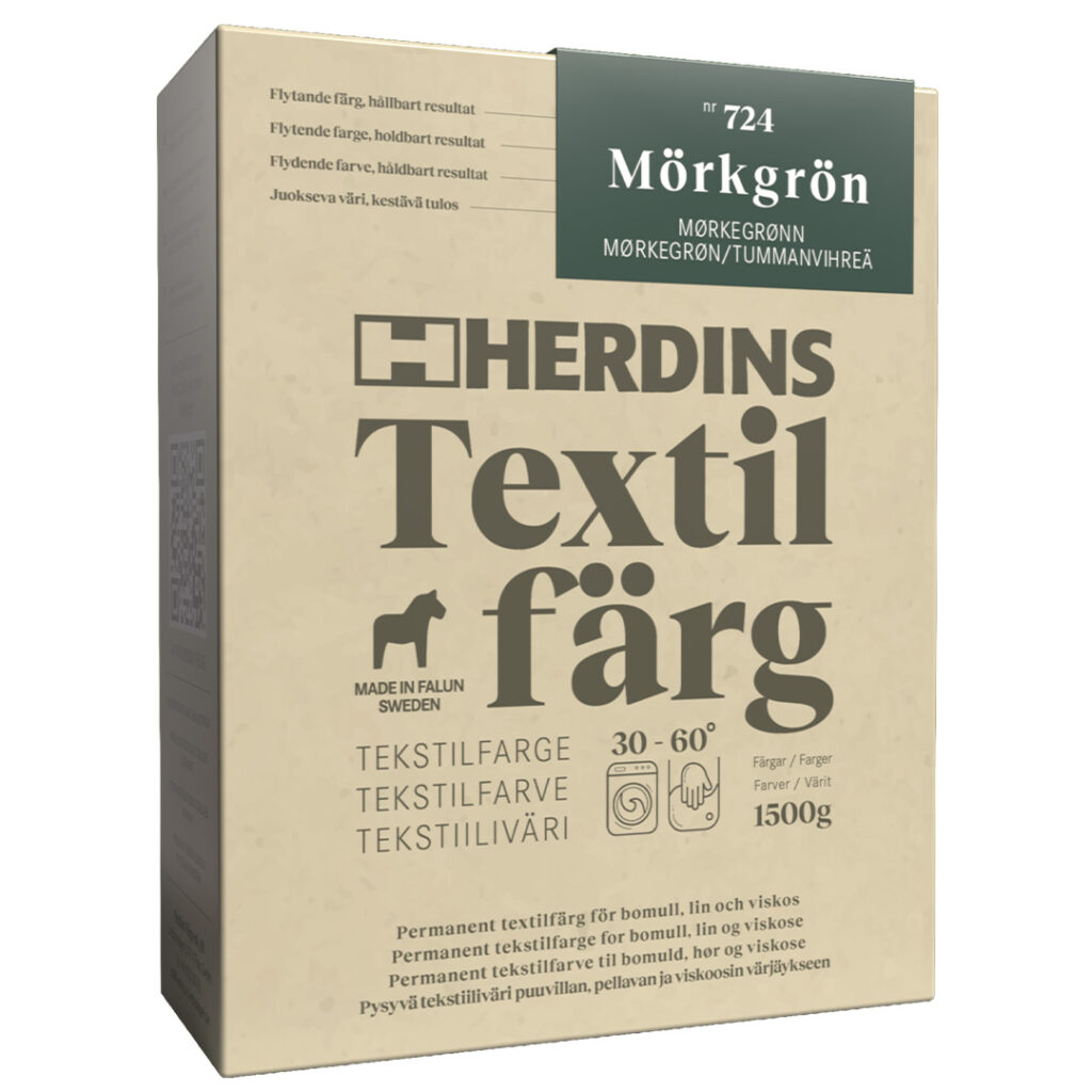 Herdins Textilfärg produktbild i nyansen Mörkgrön