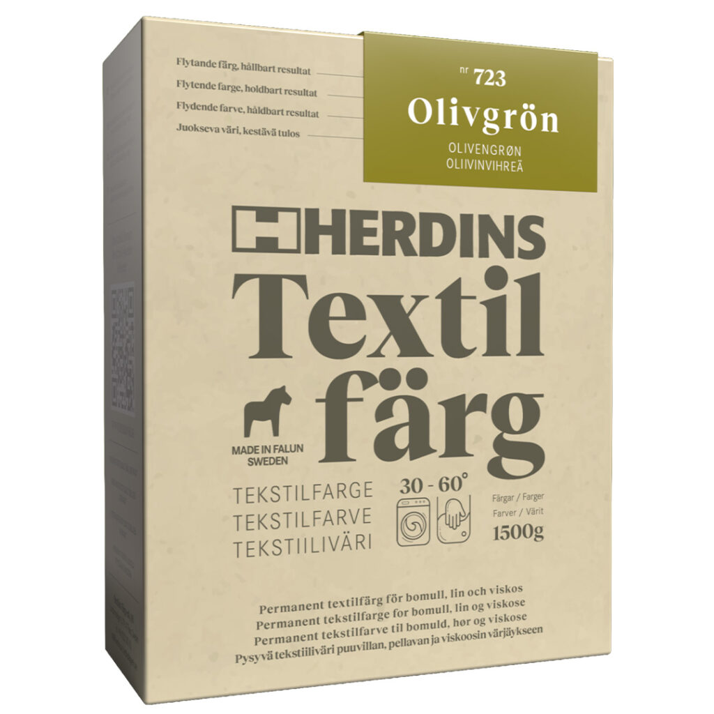 Herdins Textilfärg produktbild i nyansen Olivgrön