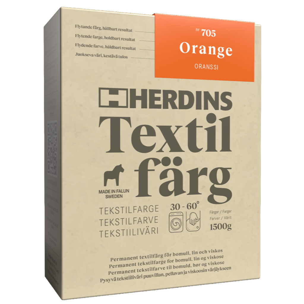 Herdins Textilfärg produktbild i nyansen Orange