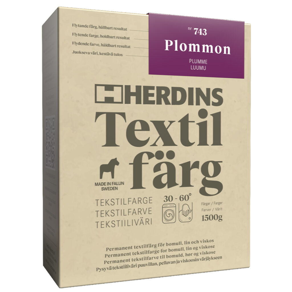 Herdins Textilfärg produktbild i nyansen Plommon