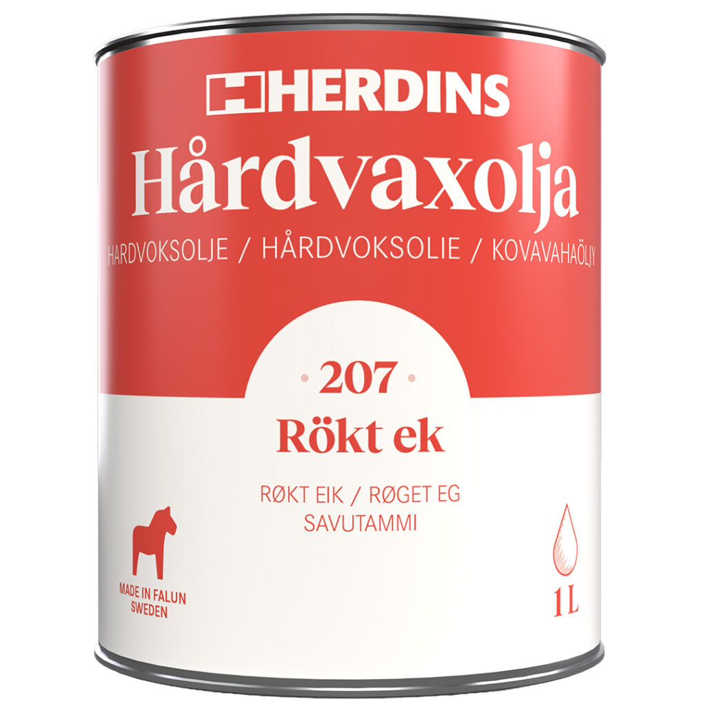 Herdins Hårdvaxolja Rökt ek 1L produktbild