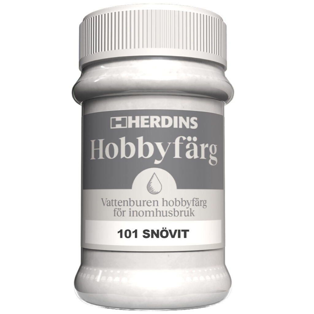 Produktbild Herdins Hobby färg i nyansen Snövit