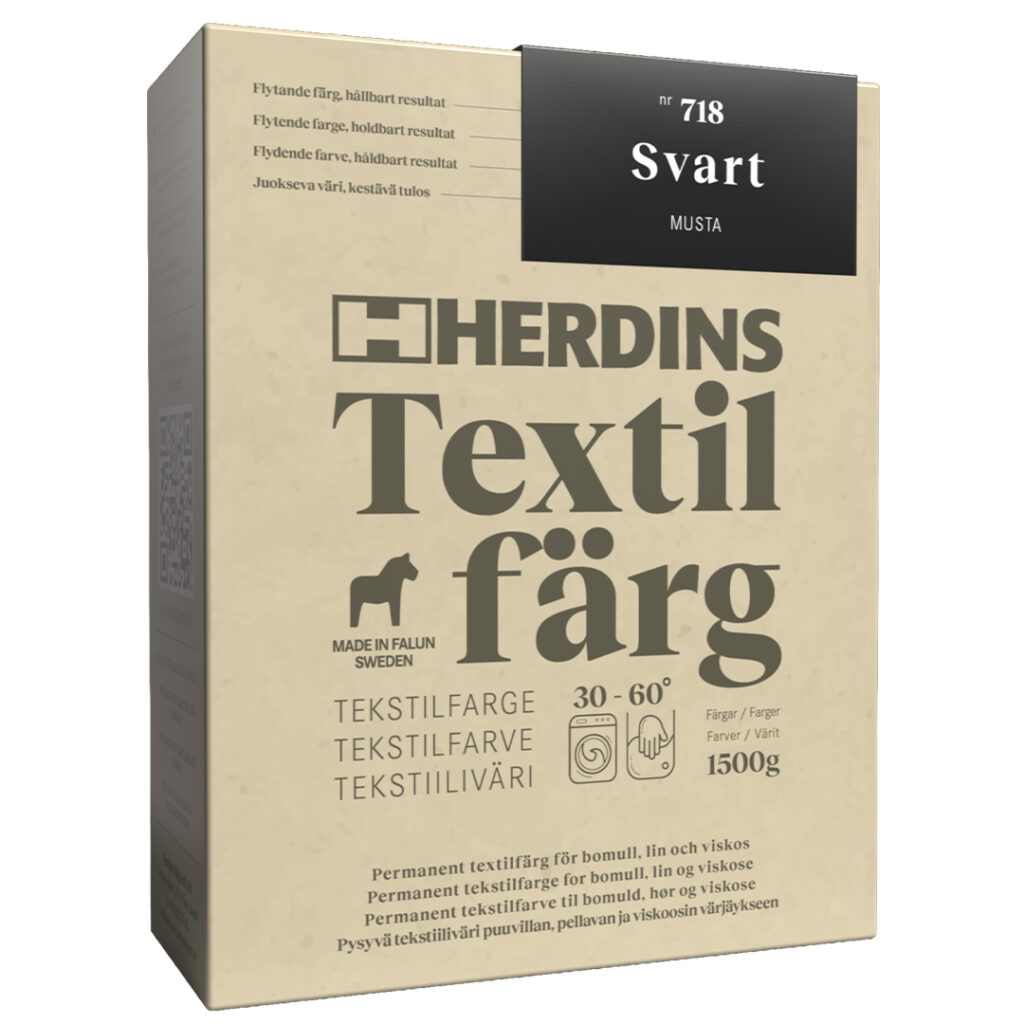 Herdins Textilfärg produktbild i nyansen Svart