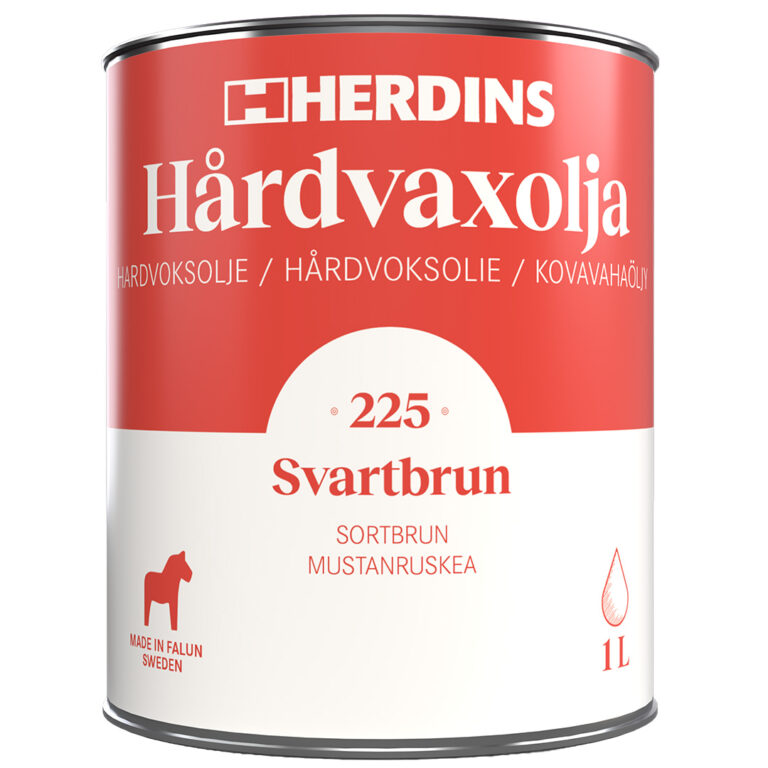 Herdins Hårdvaxolja Svartbrun 1L produktbild