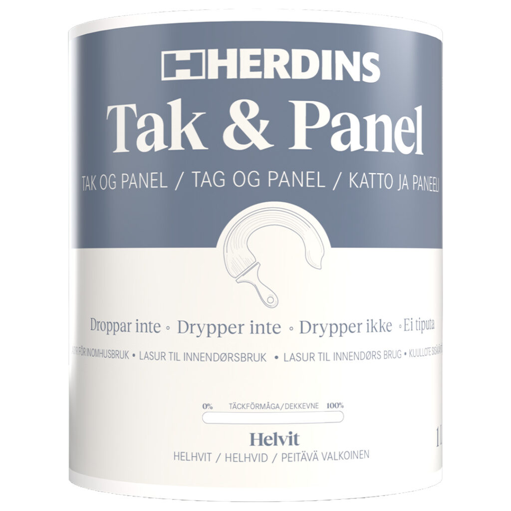 Herdins Tak & Panel Helvit 1L produktbild