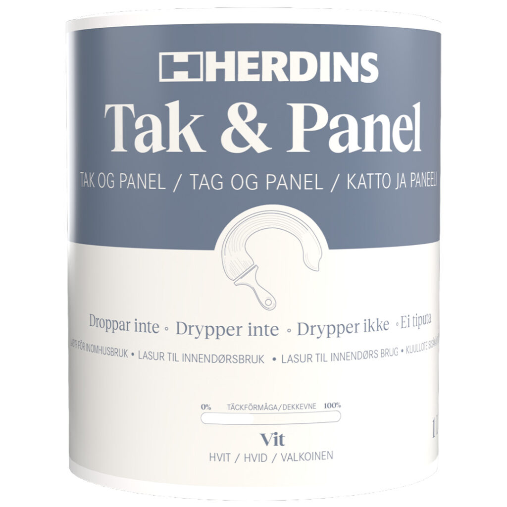 Herdins Tak & Panel Vit 1L produktbild