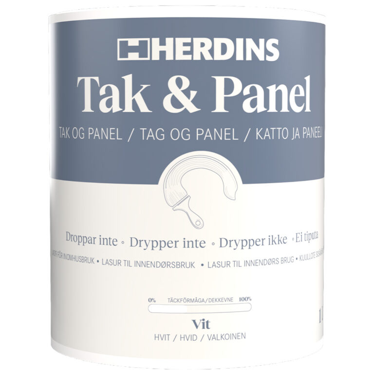 Herdins Tak & Panel Vit 1L produktbild