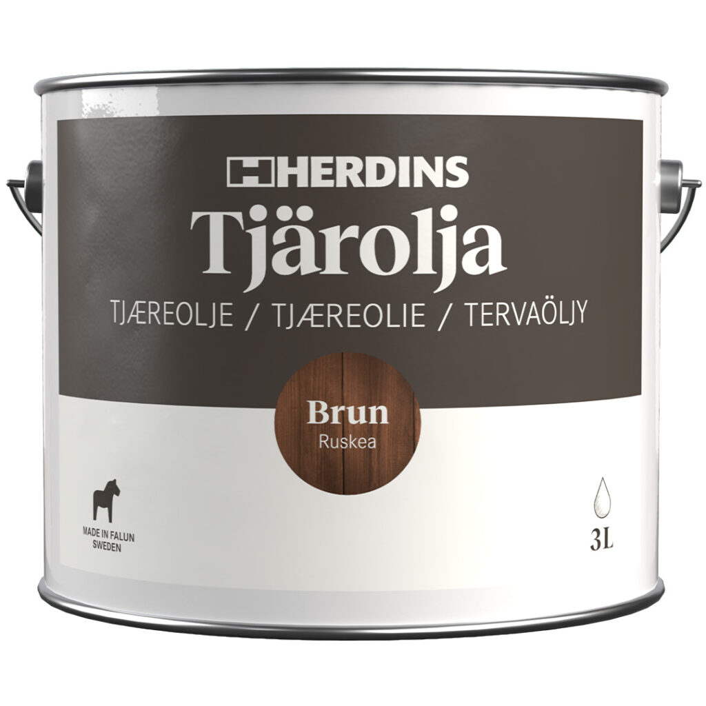 Herdins Tjärolja Pigmenterad Brun 3L produktbild
