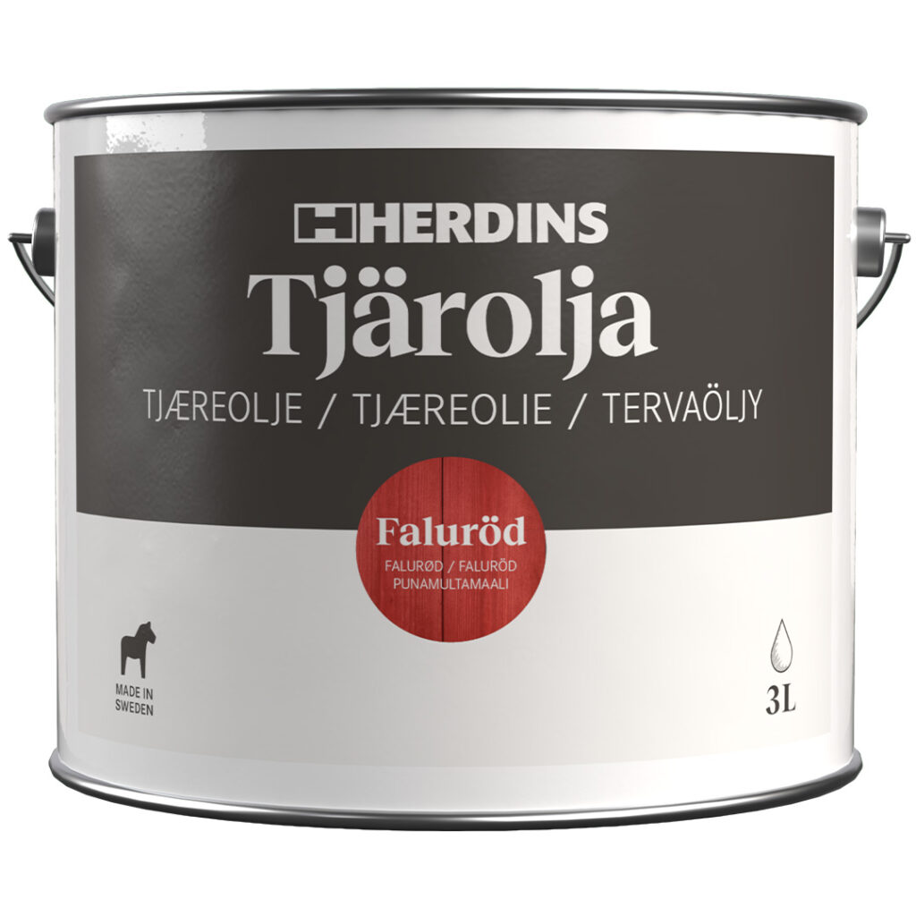 Herdins Tjärolja Pigmenterad Faluröd 3L produktbild