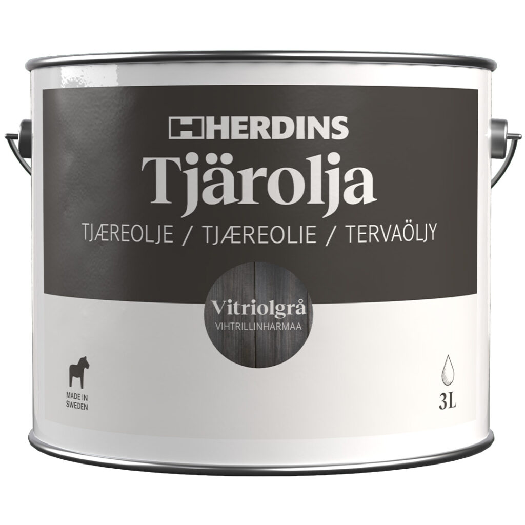 Herdins Tjärolja Pigmenterad Vitroilgrå 3L
